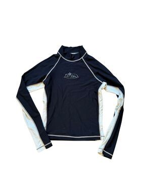 Dakine Girls Large Black and White Two Tone long sleeve Rash Guard
